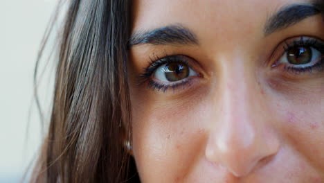 close-up of a woman's face