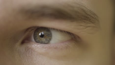 close-up of a man's eye