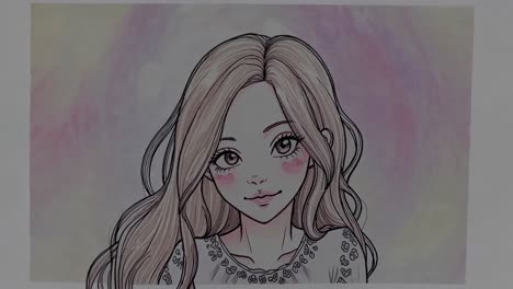 El retrato de una chica de anime