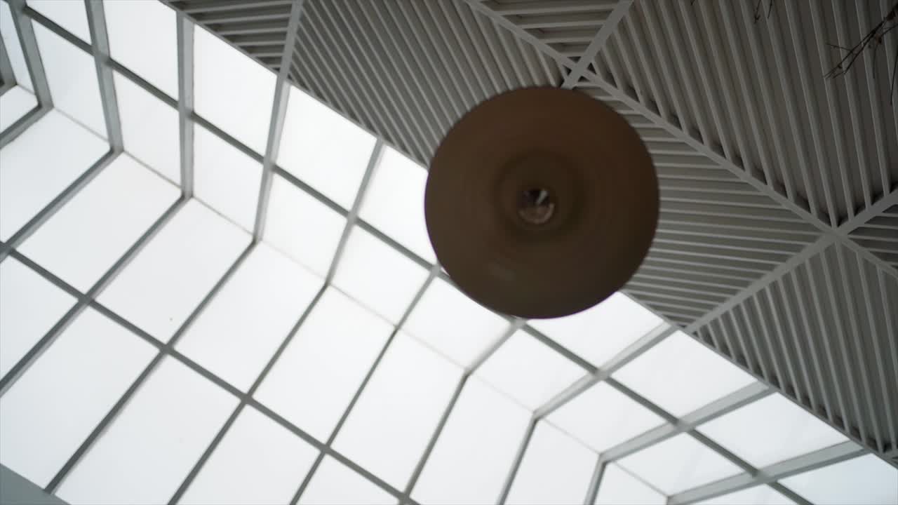 Ceiling lamp lighting decoration in an cafe building interior