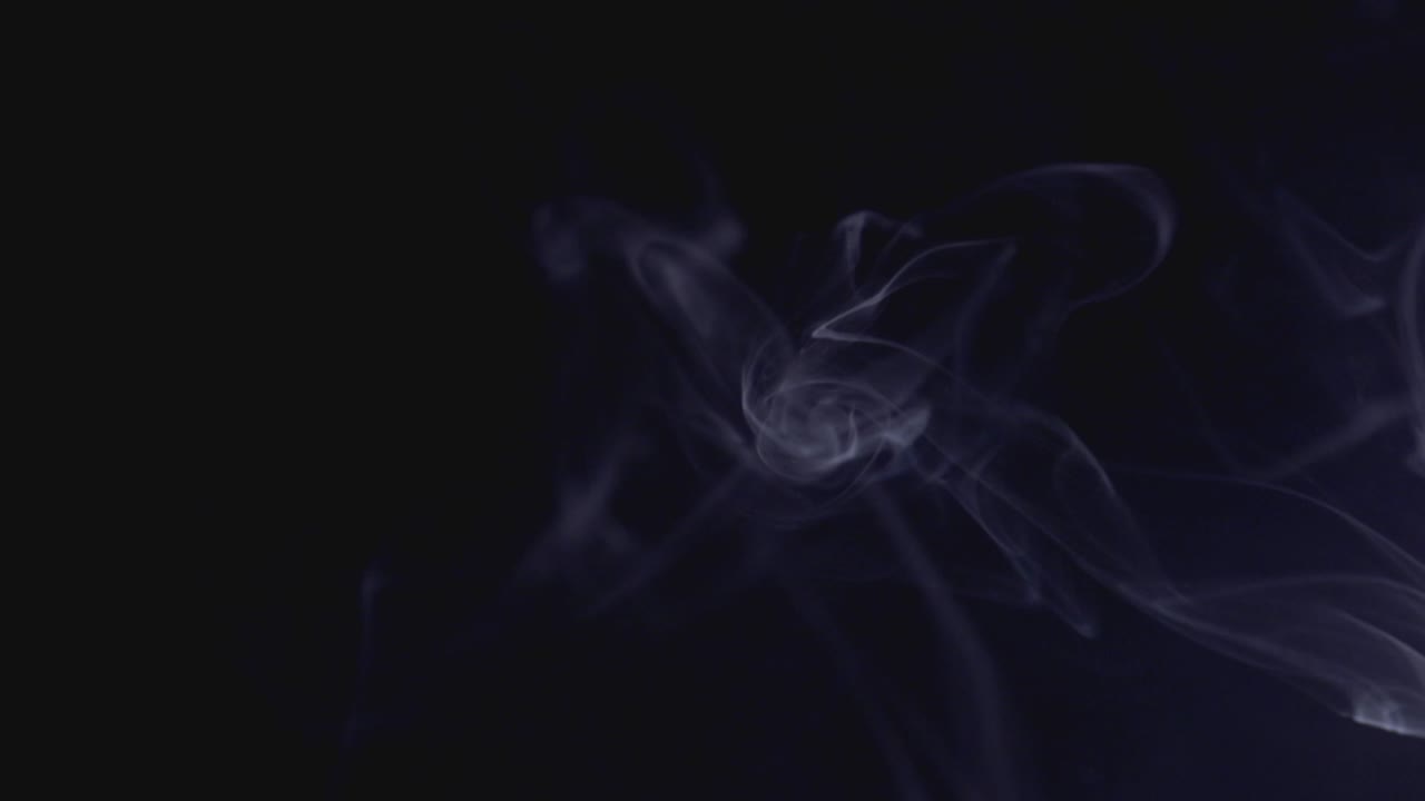 Candle smoke after the flames blow out - close up