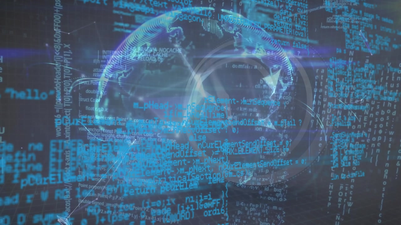 Animation of data processing over clock