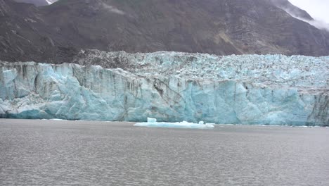 glacier with melting ice field