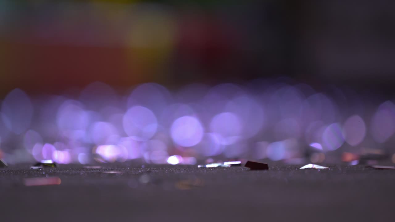 luz y bokeh en el fondo del suelo