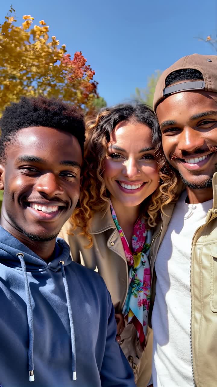 Three people are smiling for a photo