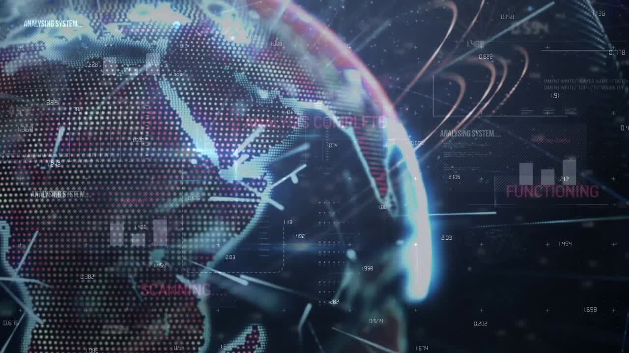 Animation of network of connections over globe