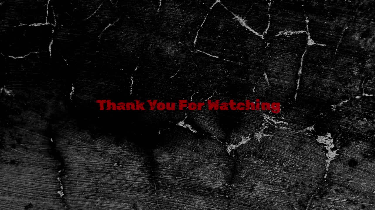 Red 'Thank You For Watching' Text on Dark Grunge Background