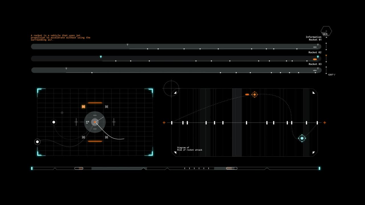 Futuristic Rocket Attack Diagram HUD