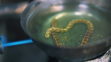 jeweler-puts-chain-into-boiling-liquid-at-workplace-closeup