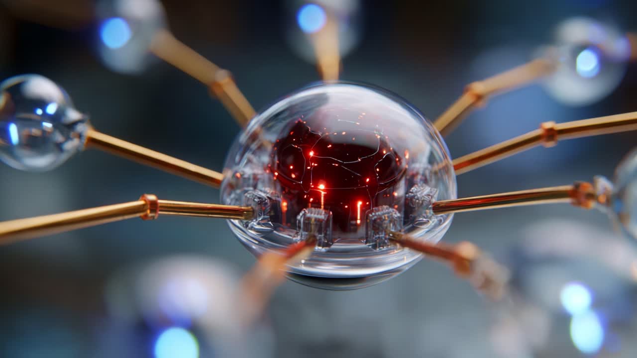 A stunning visual representation of advanced technology showcasing a glowing sphere connected with wires, highlighting innovation, energy flow, and futuristic design