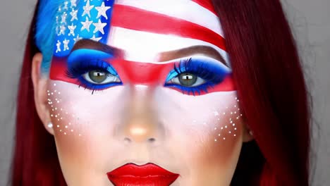 american flag face paint makeup