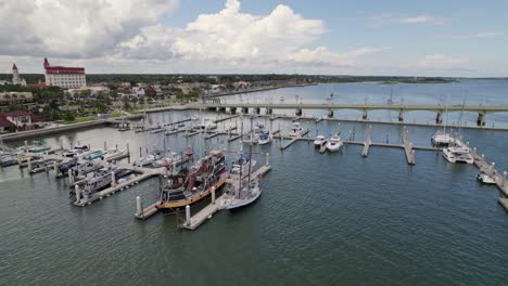 push out drone shot of the historic city of st