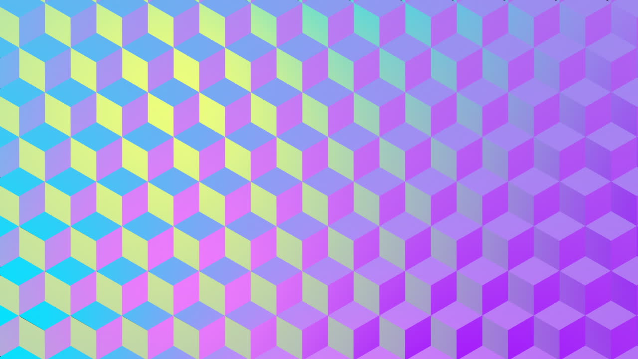 다양한 기하학적 모양의 디지털로 생성된 비디오