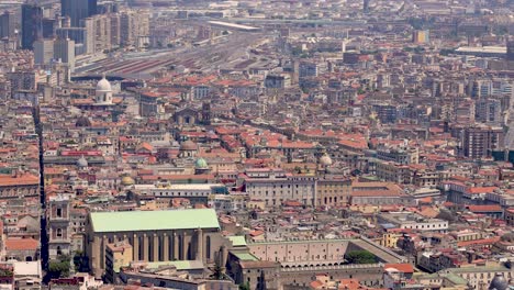 panoramic view of naples cityscape and harbor