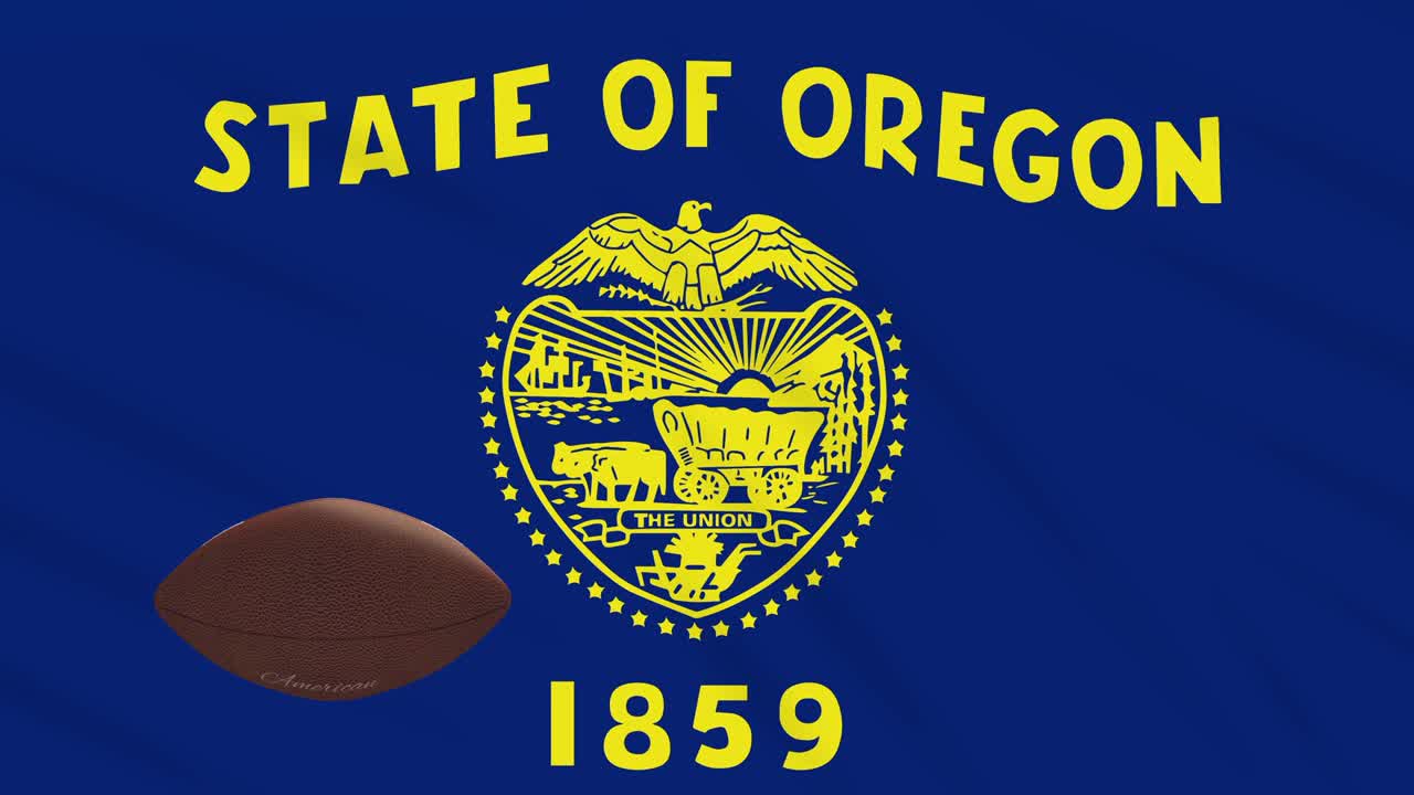 오리건 발이 흔들리고 아메리칸 볼 공이 회전하고, 루프