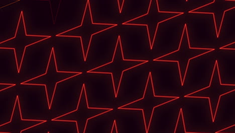 Abstract-neon-and-laser-red-stars-pattern
