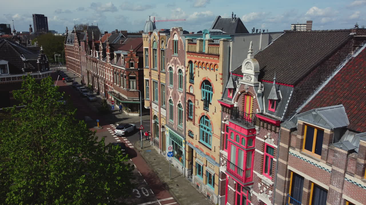 Colorful Buildings in European City