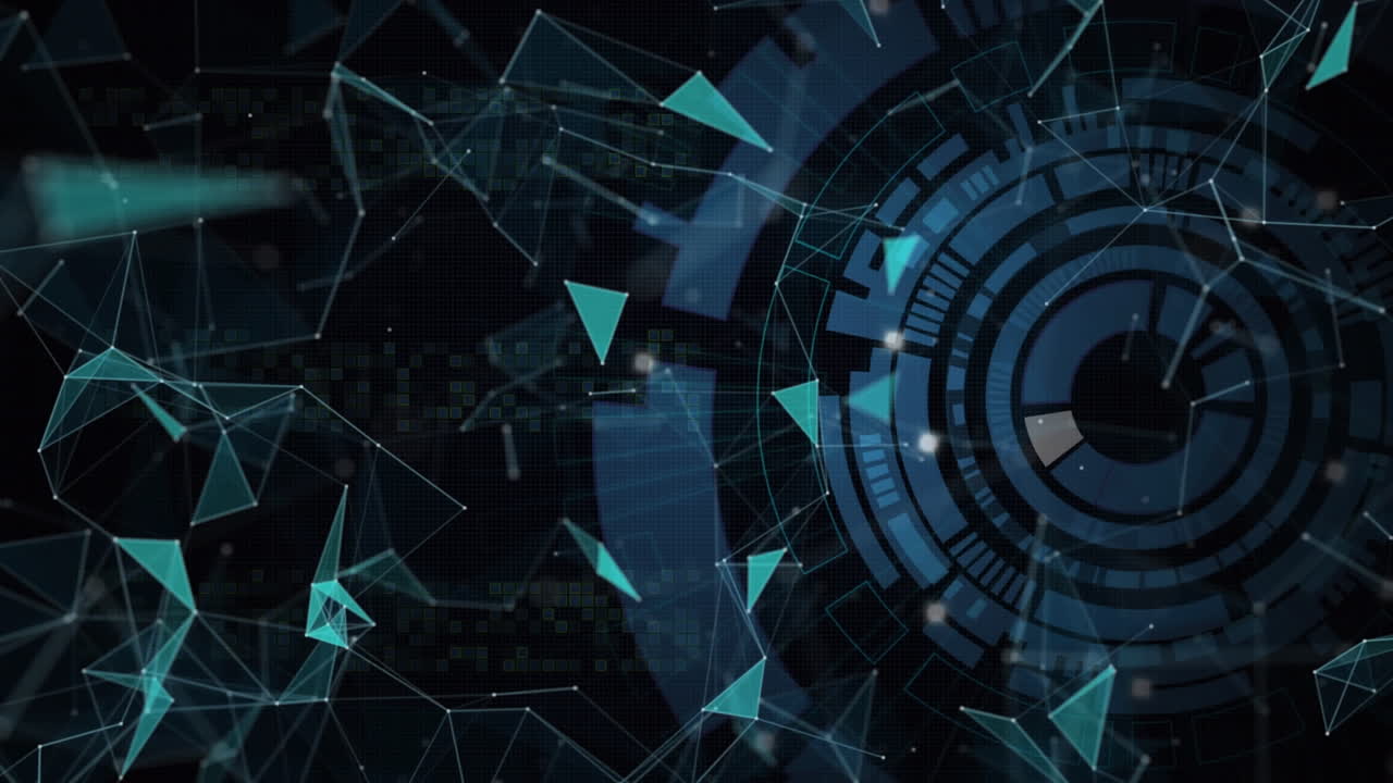 Animation of networks of connections over scope scanning