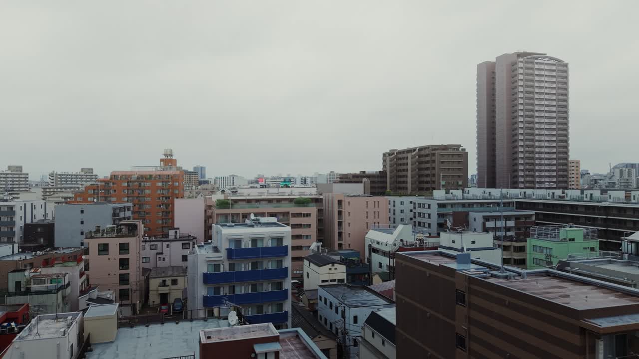 Cityscape with Buildings and Skyscrapers