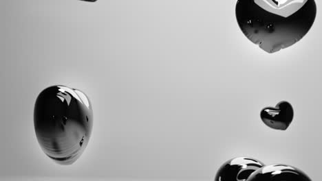 dark balloon hearts