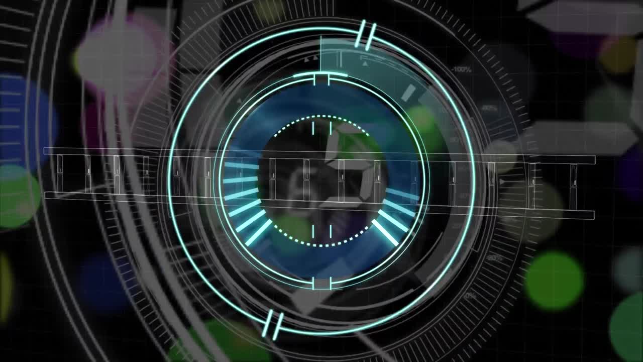 animación del procesamiento de datos sobre puntos