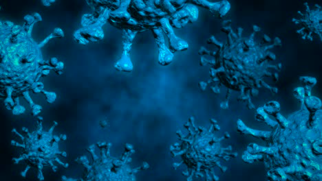 abstraktes coronavirus bewegtes virus-zell - bewegungsgrafiken (schleife)