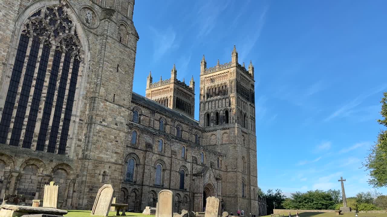 Durham town city north east england cathedral university river wear bridge