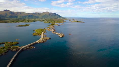 atlantic ocean road aerial footage norway