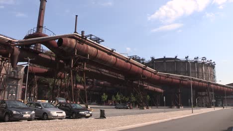 panorama of former steel mill in vitkovice, czechia, europe