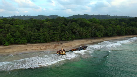 coastal relic: aerial footage, tropical puerto viejo.