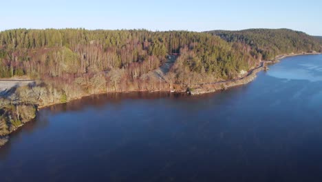 northern nordic country of sweden nature landscape - aerial drone view