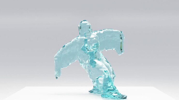Water Monster Dancing, Hip Hop Dancing, isolated, 3d render