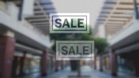 animation of moving sale text over street view