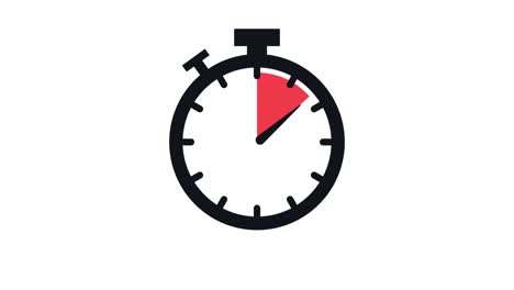 the 15 minutes, stopwatch icon. stopwatch icon in flat style, timer on on color background. motion graphics.