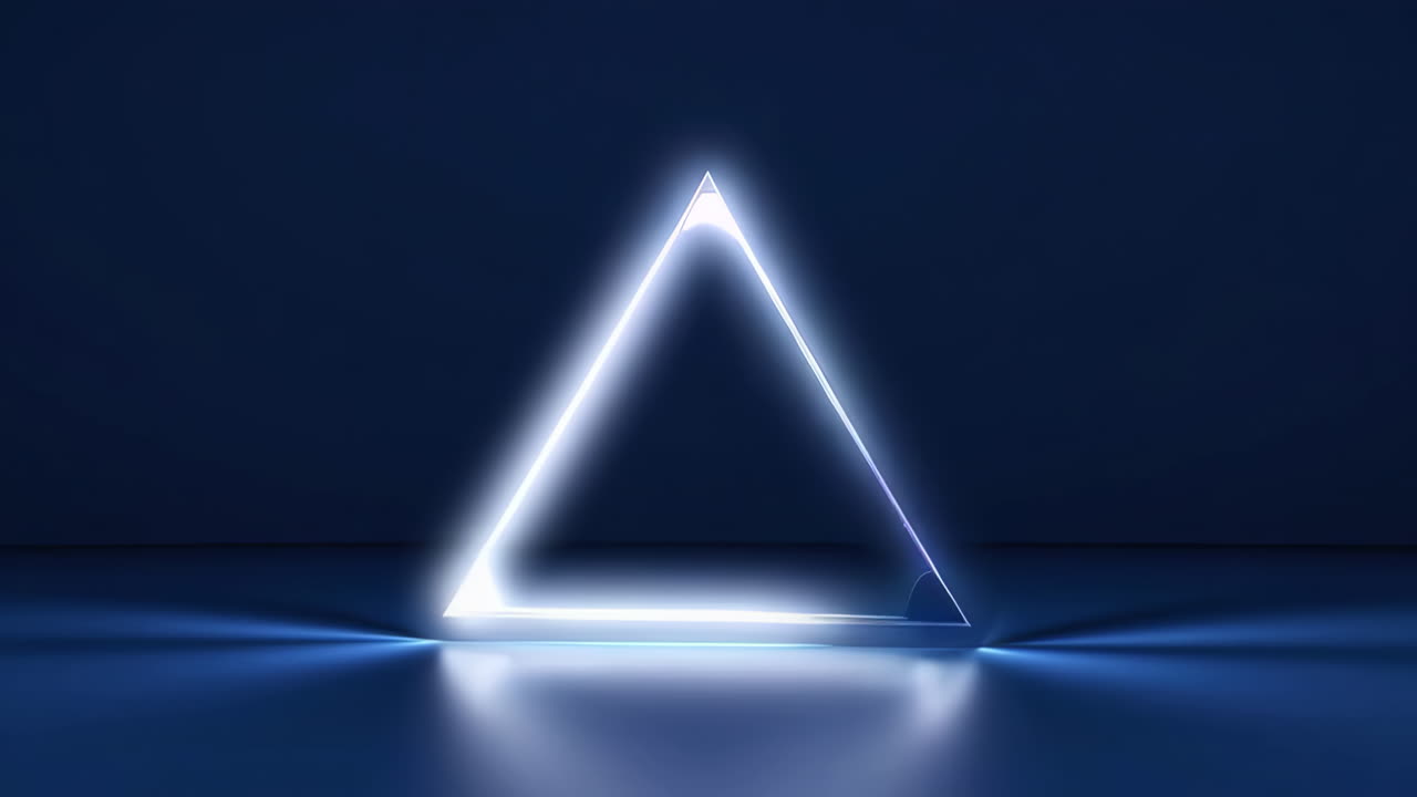 네온 삼각형 배경