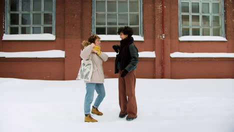 girlfriends in the street