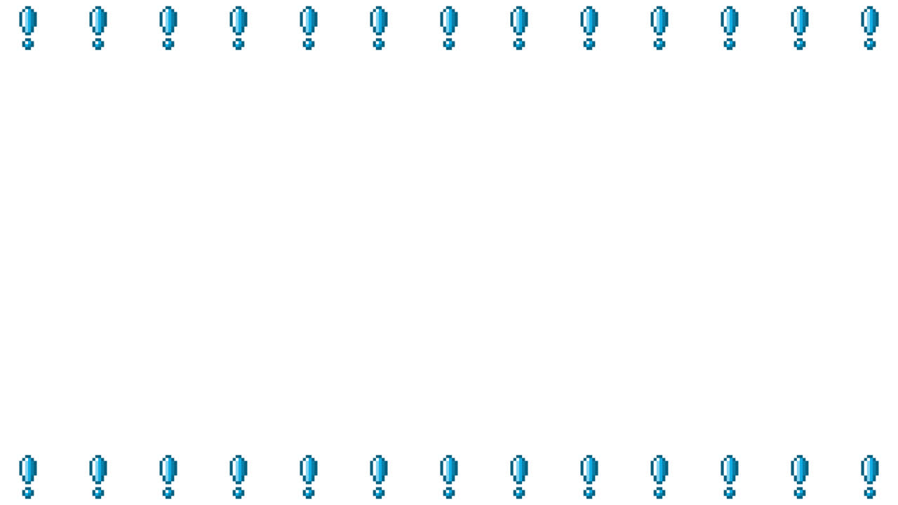 Pixel Art Mini Exclamation mark Frame Animated Overlay 1080p Transparent 30 fps (2).mov