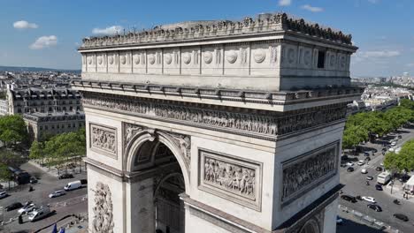 triumphal arch at paris in france island france. highrise buildings scenery. downtown city. triumphal arch at paris in france island france. champs elysees skyline. beautiful monument.