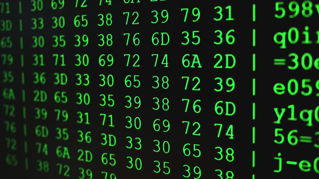 código de programa en la pantalla del pc