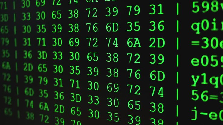 Program code on PC screen