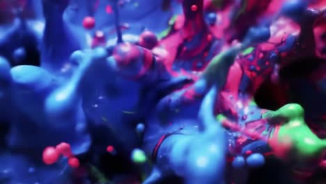 colorful paint splashes