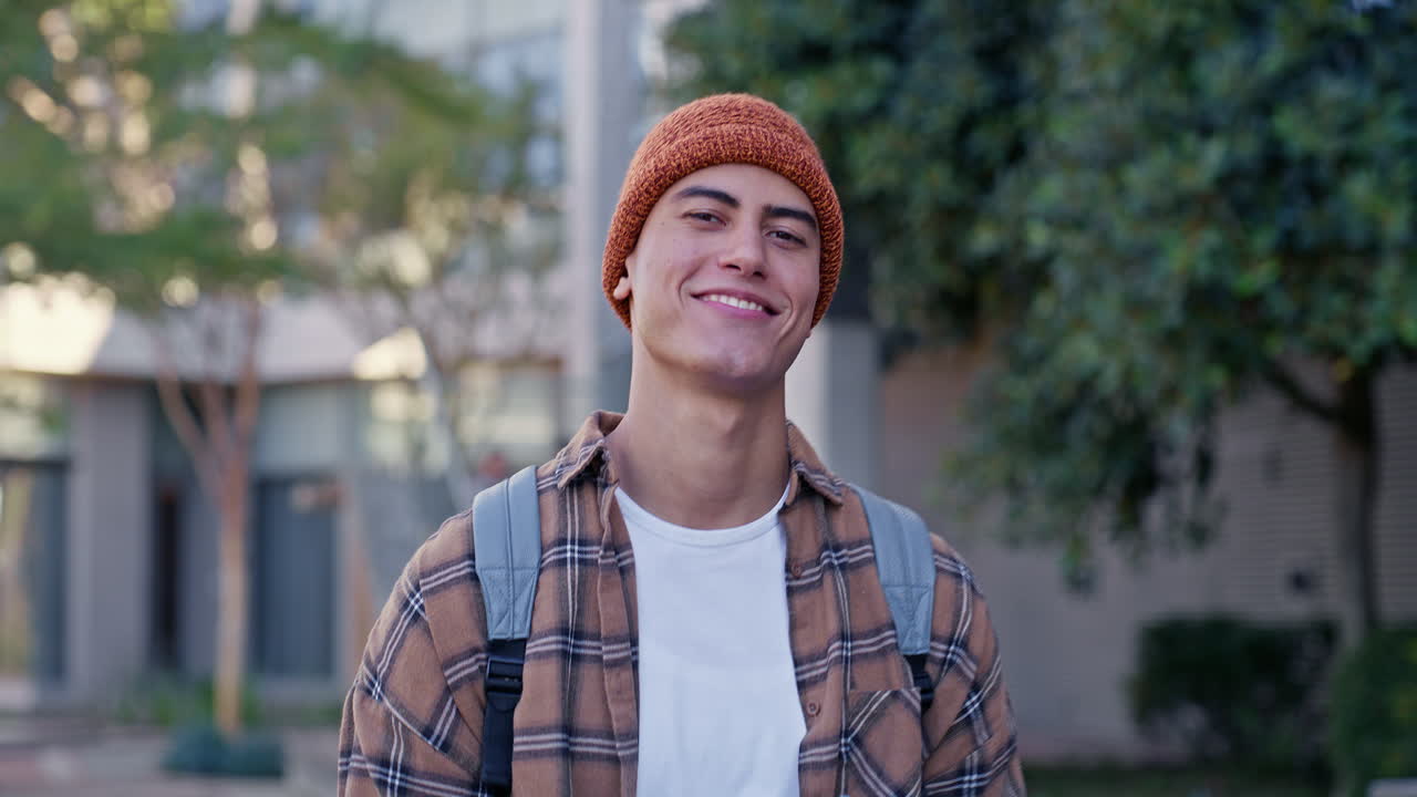 College student on campus