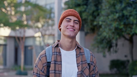 college student on campus