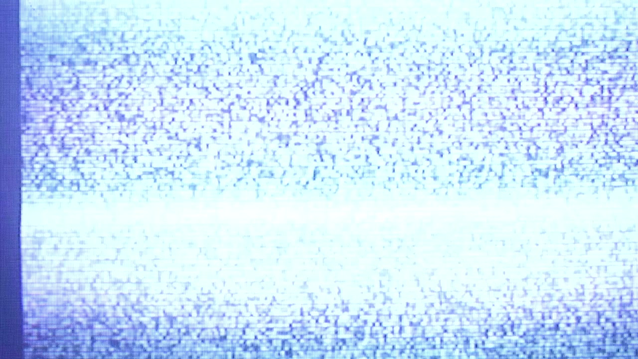 Flickering TV Static and Digital Glitch Effect