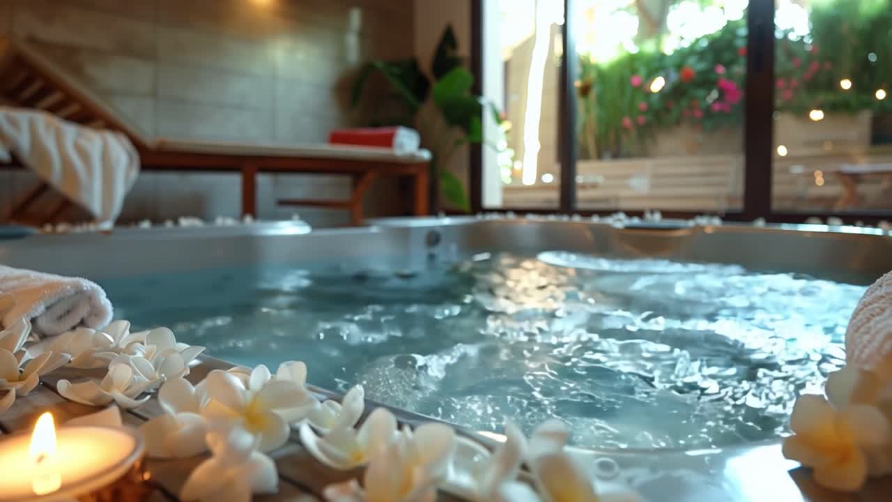 Relaxing Spa Hot Tub