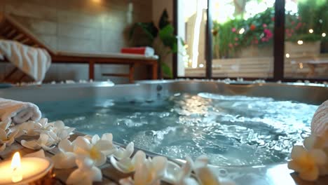 relaxing spa hot tub