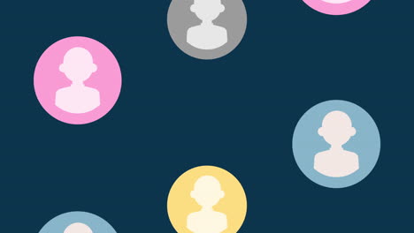 multicolored user icons pattern