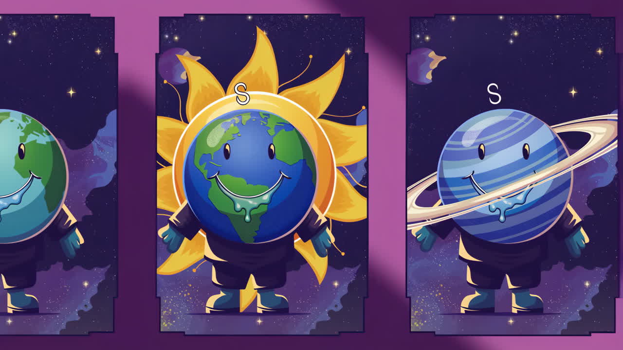 planetas de dibujos animados
