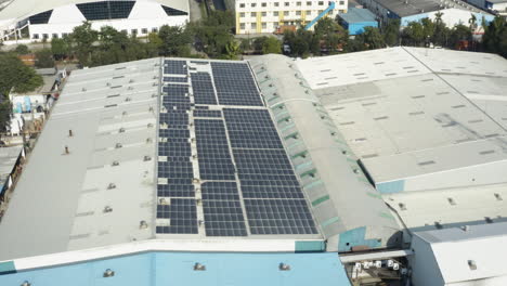 In-Dehradun-Uttarakhand-India,-Solar-panels-on-the-factory's-top