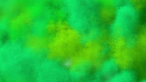 extendiendo humo de color, limpiando el marco concéntricamente hacia adentro.